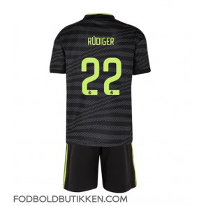 Real Madrid Antonio Rudiger #22 Tredjetrøje Børn 2022-23 Kortærmet (+ Korte bukser)
